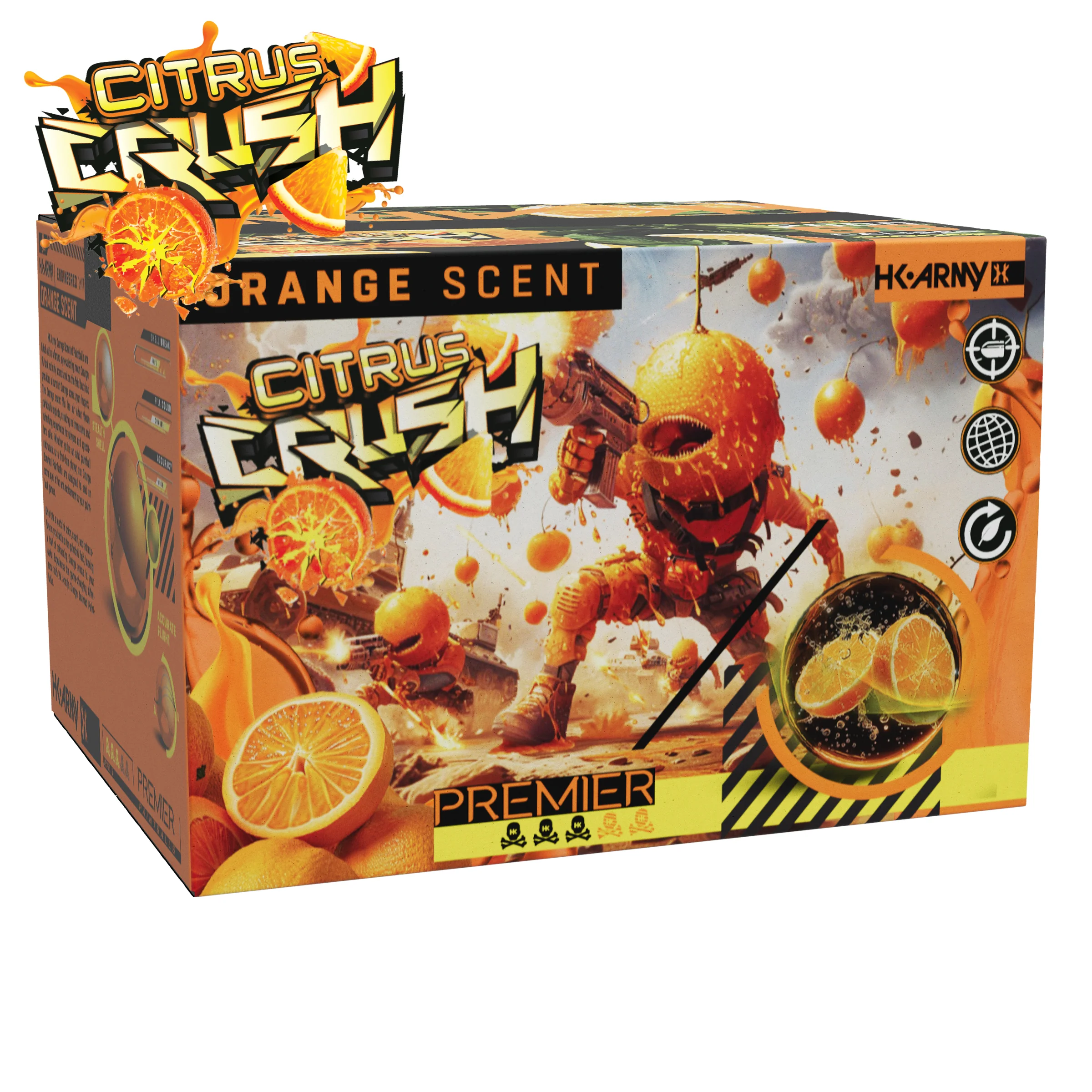 HK Army Citrus Crush Premier Paintballs (.68 Caliber)