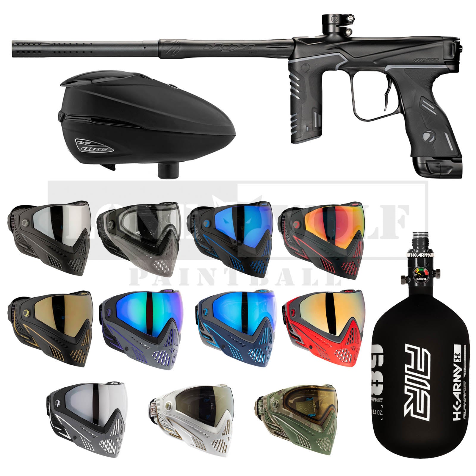 Dye MXR Tournament Paintball Package