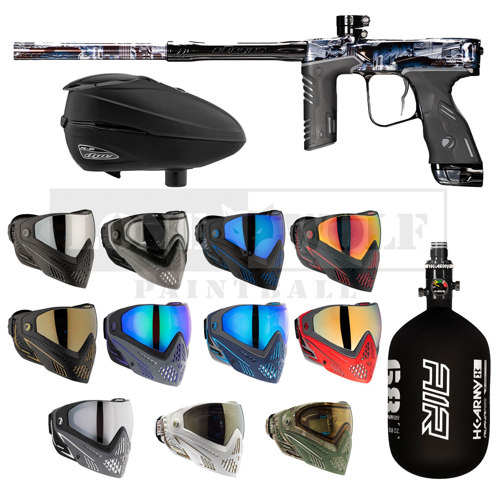 Dye MXR Tournament Paintball Package