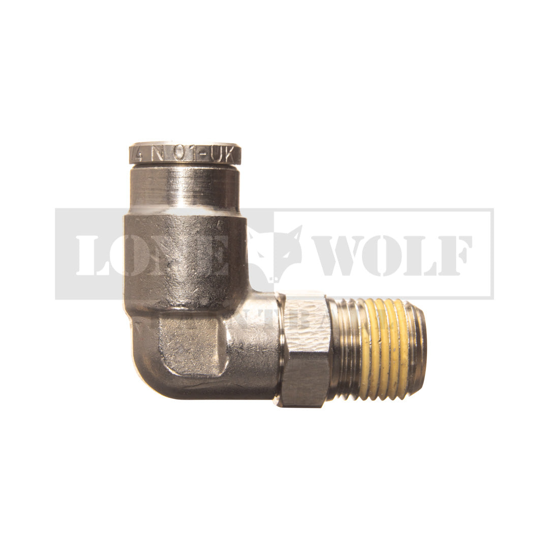 Custom Products 90 Degree Swivel Macro Fitting